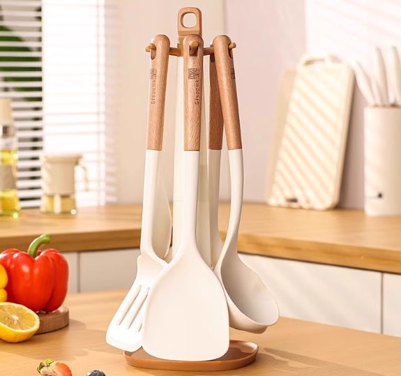 硅胶锅铲不粘锅专用耐高温炒菜铲子煎铲汤勺漏勺饭勺厨具套装